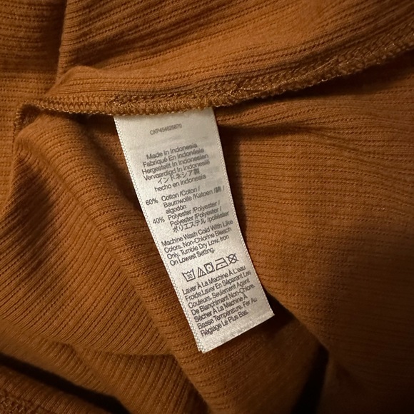 Madewell Ribbed T-shirt Dress In Golden Pecan Size M - Picture 5 of 6